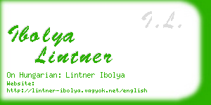ibolya lintner business card